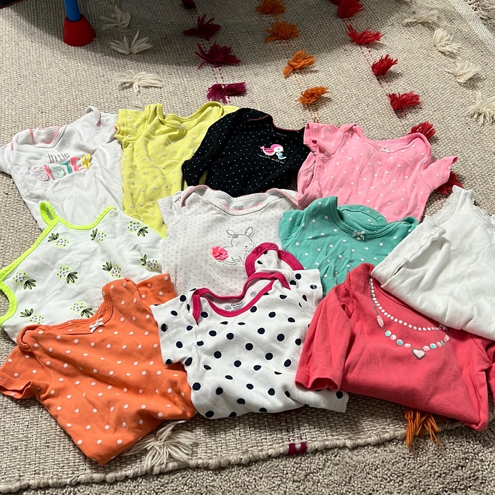 Bundle of 11 girls onsies. Newborn- 9m